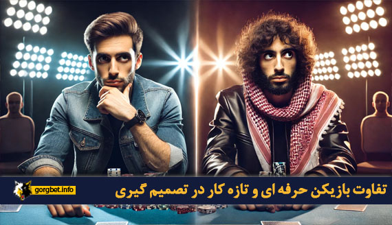 تفاوت بازیکن حرفه ای و تازه کار در تصمیم گیری