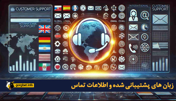 زبان های پشتیبانی شده و اطلاعات تماس